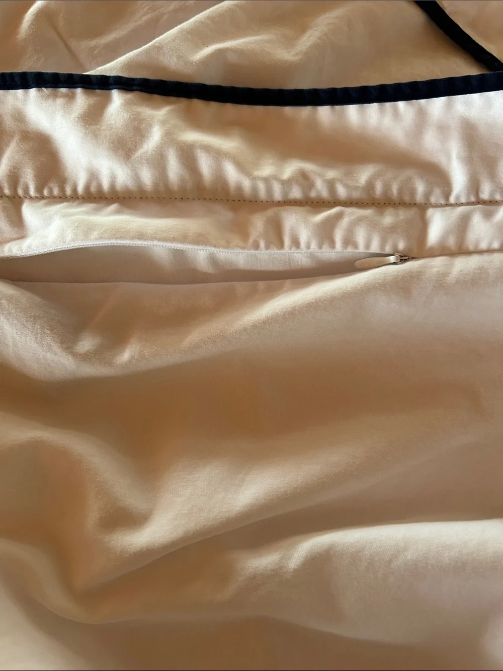 Ralph Lauren Spencer Sateen King White Duvet and 3 Euro Shams with Navy Trim
